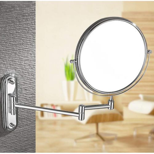  GGMIN Wall Mount Makeup Mirror, Double Sided 3X Magnifying Mirror 360° Rotation Bathroom Mirror, Adjustable for Spa and Hotel,Oil-Rubbed Bronze_6 lnches 7X