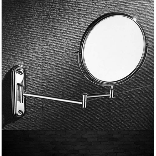  GGMIN Wall Mount Makeup Mirror, Double Sided 3X Magnifying Mirror 360° Rotation Bathroom Mirror, Adjustable for Spa and Hotel,Oil-Rubbed Bronze_6 lnches 7X