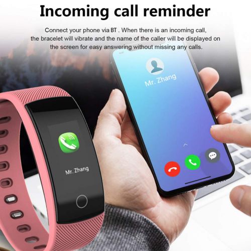  GGOII Smart Wristband QS80PLUS Smart Bracelet Color Screen Blood Pressure Fitness Tracker Heart Rate Monitor BT Sport Smart Band for Android iOS