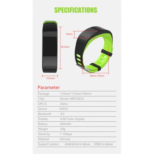  GGOII Smart Wristband GPS Sport Smart Band P5 Outdoor Smart Bracelet Heart Rate Monitor Altitude Barometer Activity Fitness Tracker