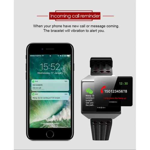  GGOII Smart Wristband Original Big Screen Activity Smart Bracelet Multi-Sport Mode Smart Wristband Heart Rate Monitor Smart Watch Band for Android iOS