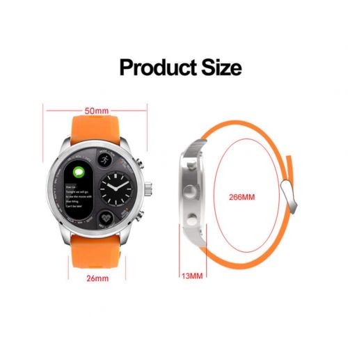  GGOII Smart Wristband Smart Watch Stainless Steel Fitness Activity Tracker IP68 Waterproof Standby 15 Days Brim Smartwatch