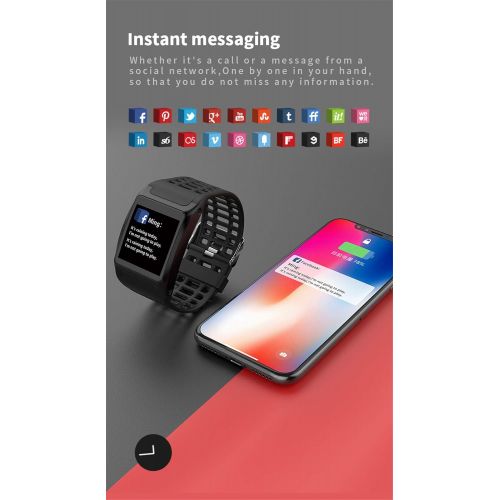  GGOII Smart Wristband Z01 Smart Bracelet IP67 Waterproof Fitness Tracker Pedometer Activity Monitor Wristband Big Dial Smartband Heart Rate Smart Band
