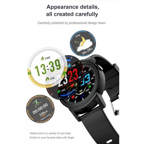  GGOII Smart Wristband DK02 Smart Watch Full Round Screen Display Heart Rate Monitor Smart Health Fitness Tracker Smartwatch Men Women