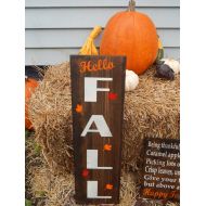 GGSIGNS fall sign decor, fall decor, primitive fall sign, fall porch decor, fall quote decor, thanksgiving decor, harvest sign, hello fall