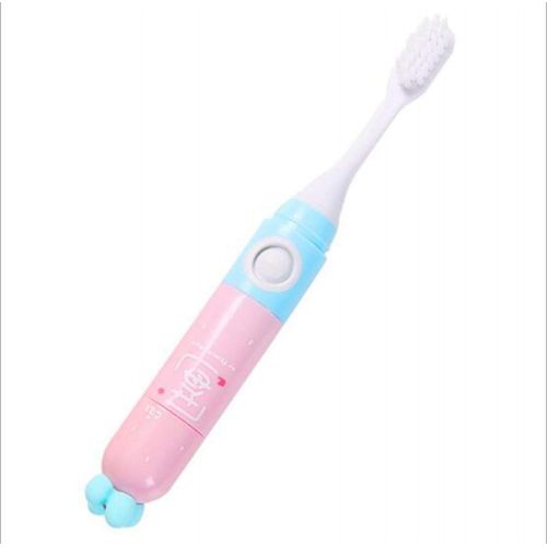  GH&YY 4.Kids Electric Toothbrush, Childrens Battery Tooth Brush with Timer Operated by Sonic Technology for Junior Boys and Girls,Pink