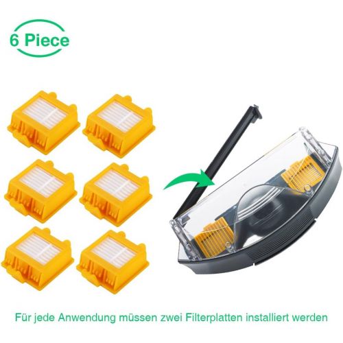  GHB Roomba Ersatzteile zubehoer fuer iRobot Roomba 782 780 774 772 770 776 760 Filter Set iRobot 12-Teilig