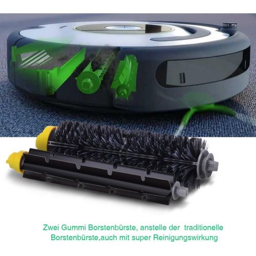  GHB Roomba Ersatzteile zubehoer fuer iRobot Roomba 782 780 774 772 770 776 760 Filter Set iRobot 12-Teilig