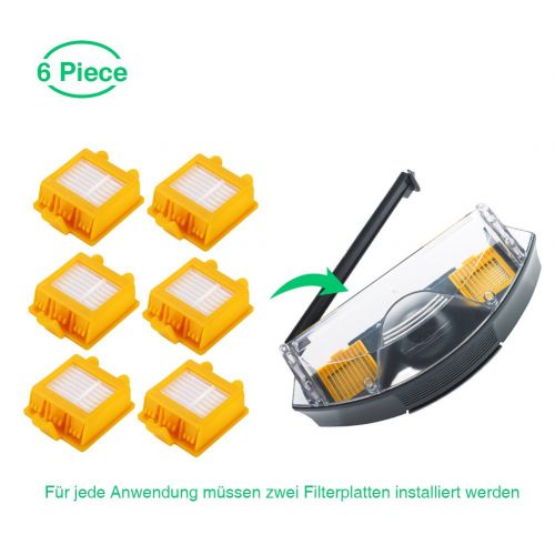  [아마존 핫딜]  [아마존핫딜]GHB Roomba Ersatzteile zubehoer fuer iRobot Roomba 782 780 774 772 770 776 760 Filter Set iRobot 12-Teilig MEHRWEG