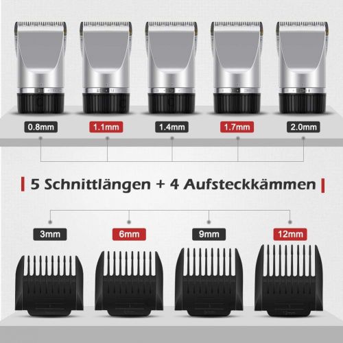  [아마존 핫딜]  [아마존핫딜]GHB Haarschneidemaschine Haarschneider Elektrischer Herren Profi Haartrimmer Set Netz und Akkubetrieb mit 4 Aufsatzen fuer Friseur Salon oder Privaten Gebrauch Rot (Verpackung MEHRW