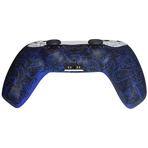  [아마존베스트]GHMS PS5 Wireless Playstation 5 Controller Silicone Cover Case Accessory Protective Remote Grip Skin (Blue Tribal)