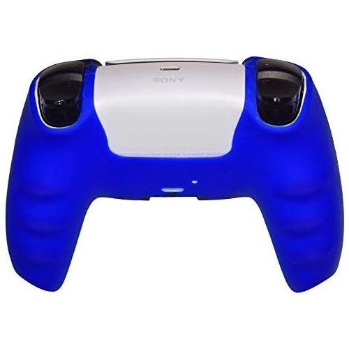  [아마존베스트]GHMS PS5 Wireless Playstation 5 Controller Silicone Cover Case Accessory Protective Remote Grip Skin (Blue Tribal)