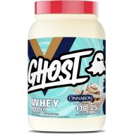 GHOST Whey Protein Powder, Cinnabon - 2LB Tub, 25G of Protein - Cinnamon Roll Flavored Isolate, Concentrate & Hydrolyzed Whey Protein Blend - Post Workout Shakes - Soy & Gluten Free