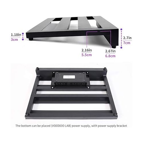  Ghost Fire Guitar Pedal Board Aluminum Alloy 2.75lb Effect Pedalboard 16.9