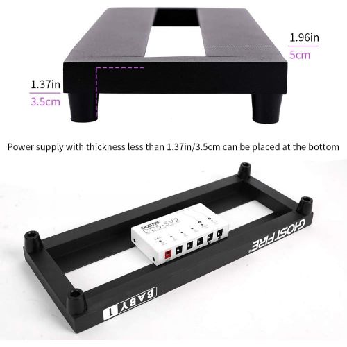  Ghost Fire Guitar Pedal Board Aluminum Alloy 1.08lb Effect Pedalboard 13.7x5.5x1.9 with Carry Bag,V series (V-BABY 1)