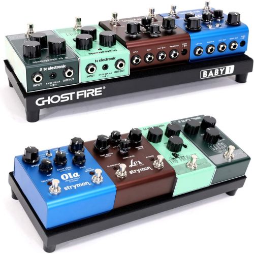  Ghost Fire Guitar Pedal Board Aluminum Alloy 1.08lb Effect Pedalboard 13.7x5.5x1.9 with Carry Bag,V series (V-BABY 1)