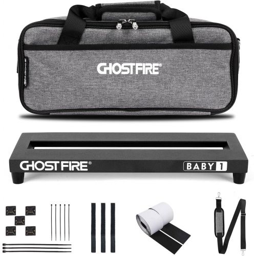  Ghost Fire Guitar Pedal Board Aluminum Alloy 1.08lb Effect Pedalboard 13.7x5.5x1.9 with Carry Bag,V series (V-BABY 1)