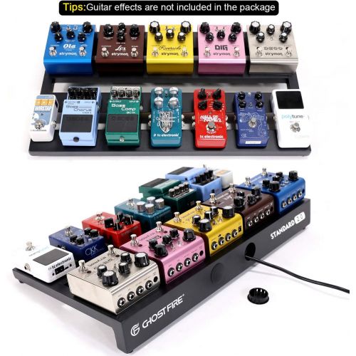  Ghost Fire Guitar Pedal Board Aluminum Alloy 3.3lb Effect Pedalboard 22x12.5with Carry Bag,V series (V-STANDARD 2.0)