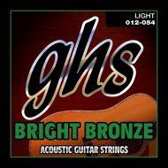 GHS Strings BB30L Bright Bronze, 80/20 Copper-Zinc Alloy, Acoustic Guitar Strings, Light (.012-.054)