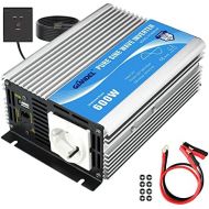 [아마존베스트]-Service-Informationen Giandel Pure Sine Power Inverter 600 - 4000 W for Emergencies Such as Hurricane, Storm, Power Failure, 600W, silver