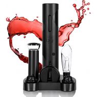 GIFORYA Electric Wine Opener Set, 7-in-1 Automatic Electric Wine Bottle Opener with Foil Cutter, Vacuum Wine Saver Pump, 2 Wine Stoppers, Wine Aerator Pourer, for Wine Lover, Chris
