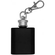 [아마존베스트]Gifts Infinity Stainless Steel 1oz Black Key Chain Hip Flask Assorted Colors, (1oz Black)