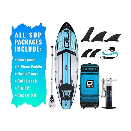  GILI Meno Inflatable Stand Up Paddle Board: Stable, Rigid SUP with an Extra Wide Stance: 10'6 or 11'6 Long x 35