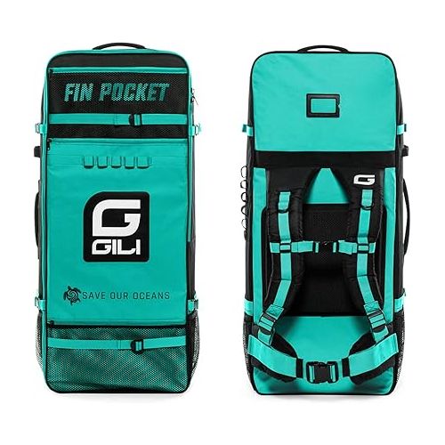  GILI Inflatable Paddle Board Backpack with Fin Pockets