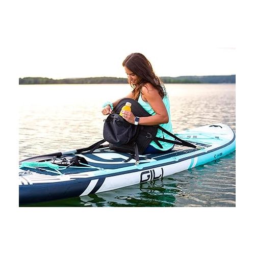  GILI Detachable Paddle Board & Kayak Seat | Kayak SUPs Compatible | Adjustable Straps, Cushioned Neoprene Back Rest and Support, Back Storage Bag