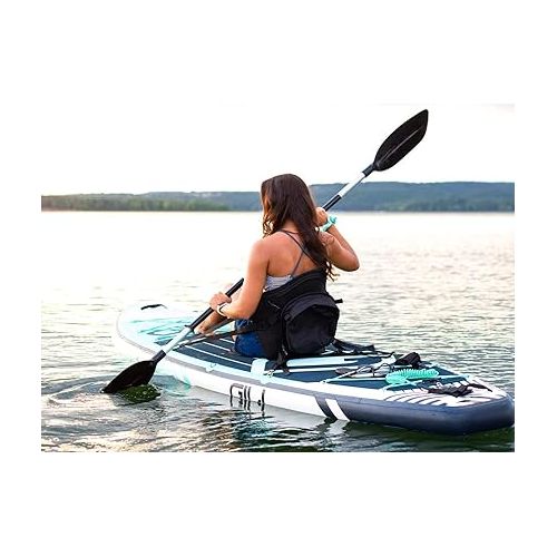  GILI Detachable Paddle Board & Kayak Seat | Kayak SUPs Compatible | Adjustable Straps, Cushioned Neoprene Back Rest and Support, Back Storage Bag