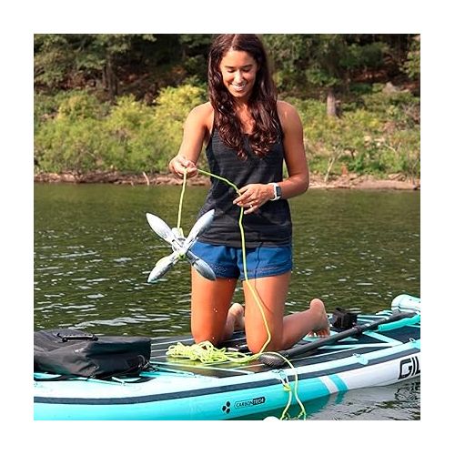  GILI Kayak Anchor Paddle Board Kit for Jet Ski Canoe SUP and Small Boats - 3.5 lb Folding with 40ft Rope and 5L Storage Bag