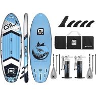 GILI 12'/15' Manta Ray Multi-Person Inflatable Stand Up Paddle Board Package |Loaded Accessory Kit | 5-fin Setup, Multiple Mounts, and Oversized Bungees