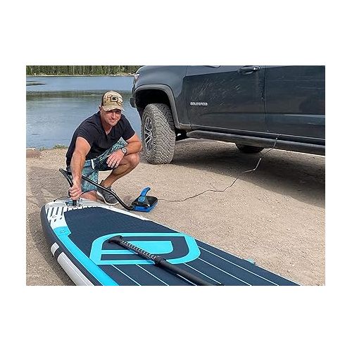  GILI Electric Inflatable Stand-Up Paddle Board Pump - Digital Gauge, Dual Stage Inflation & Auto Off Feature, Deflation Functions, 12V DC Car Connector - Stand Up Paddle Board Accessories