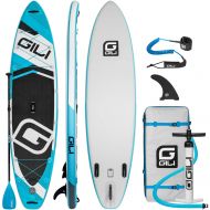 GILI Adventure Inflatable Stand Up Paddle Board | 11 Long x 32 Wide x 6 Thick | Durable and Lightweight Touring SUP | Wide & Stable Stance