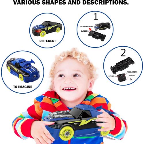  [아마존베스트]GILOBABY Take Apart Racing Car, STEM Toys 26 Pieces Assembly Car Toys with Drill Tool, Lights and Sounds, Christmas Gifts for Kids
