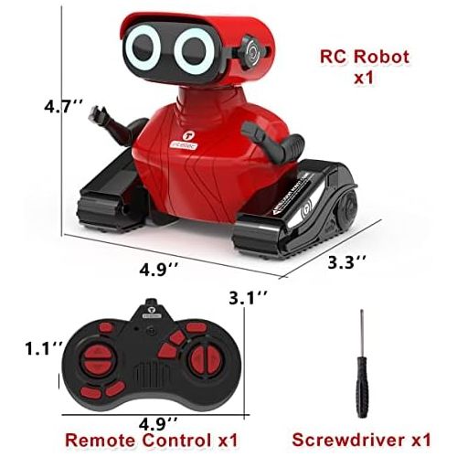  GILOBABY RC Robot Car, 2.4GHz Remote Control Robot Toy for Kids with Shine Eyes, Dance Moves, Gift for Kids Boys Girls