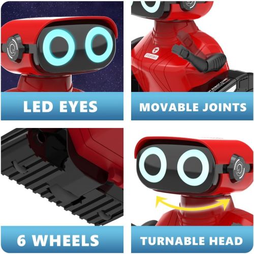  GILOBABY RC Robot Car, 2.4GHz Remote Control Robot Toy for Kids with Shine Eyes, Dance Moves, Gift for Kids Boys Girls