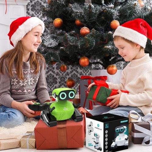  GILOBABY Remote Control Robot Toys, 2.4GHz RC Robots for Kids with Flexible Head & Arms, Dance Moves, Music and LED Eyes, Birthday Gifts for Children Boys Girls Age 4-7