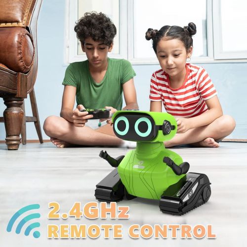  GILOBABY Remote Control Robot Toys, 2.4GHz RC Robots for Kids with Flexible Head & Arms, Dance Moves, Music and LED Eyes, Birthday Gifts for Children Boys Girls Age 4-7