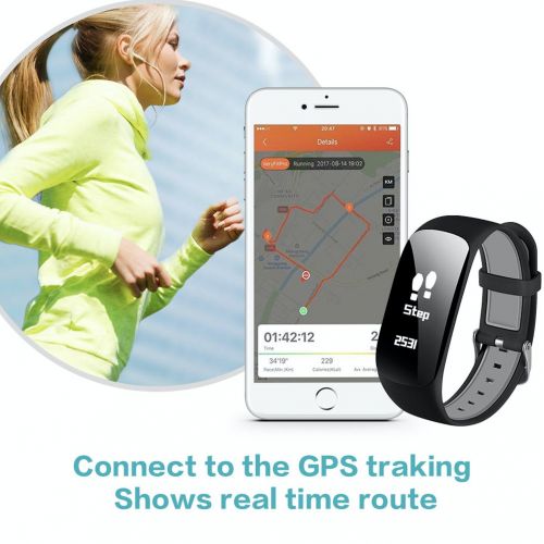  GIMTVTION Z17 Bluetooth 4.0 Wristband,Unlocked Watch Cell Phone with Passometer Heart Rate Tracker Wristwatch,Waterproof Smartwatch Phone for Android Samsung iOS iPhone Adult Kids