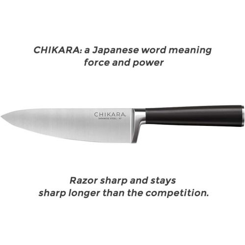  Ginsu Gourmet Chikara Series Forged 420J Japanese Stainless Steel 6-Inch Chefs Knife, 07219DS