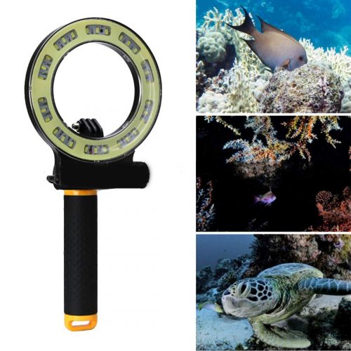  GIORAL 40m Diving Fill Light Amphibious with Buoyancy Arm Underwater Photography Gopro Small Ant Handheld Waterproof Light (Color : Black)