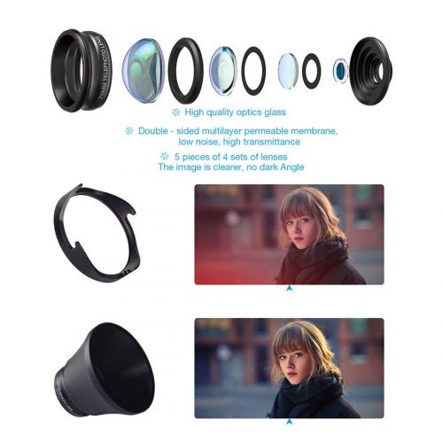  GIORAL Smartphone Camera Lens 70mm Telephoto Lens 2.5X Zoom Compatible iPhone xs87 Samsung Sony LG iPad and Most Smartphones