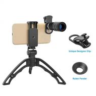GIORAL Cell Phone Camera Lens 20x Zoom Telephoto Lens with Tripod for iPhone Samsung Sony and Most Smartphones