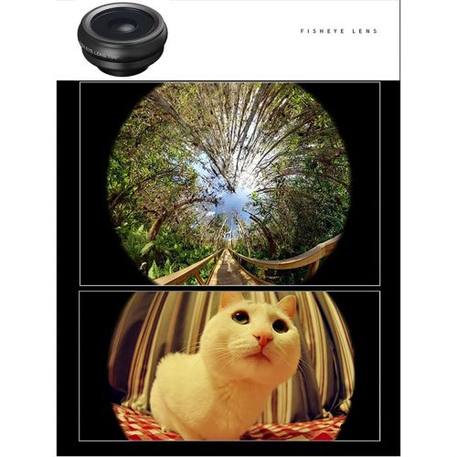  GIORAL 5 in 1 Smartphone Camera Lens Kit Wide-Angel Lens+Macro Lens+Fisheye Lens+Telephoto Lens+CLR Lens for Most Smartphone and Tablet