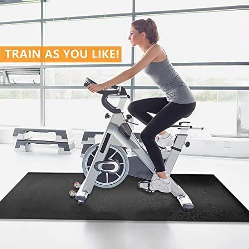  [아마존베스트]GIOVARA Fitness Equipment and Exercise Mat Non-Slip Shockproof Floor Protection Mat for Treadmills, Bicycles, Oars, Cross Trainer and Other Fitness Equipment 180cm x 80cm