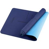 [아마존베스트]GISALA TPE Non-Slip Yoga Mat, Fitness Mat, Gym Mat, Training Mat for Yoga - Easy-Care with Carrying Strap and Bag