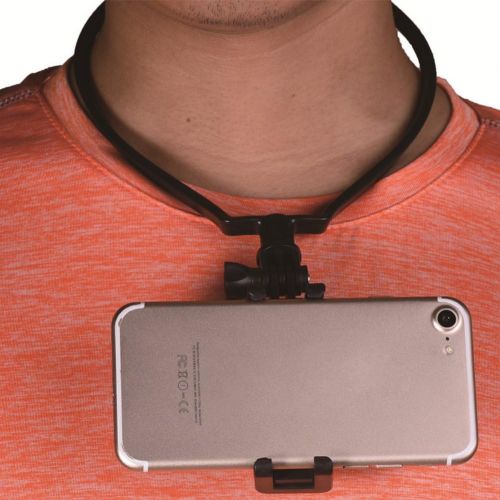  GITVIENAR Halsketten Halterung Video Selbstausloeser Handy Halterung Kragen Hals Halterung - kreative Handyhalter Video Stabilisator