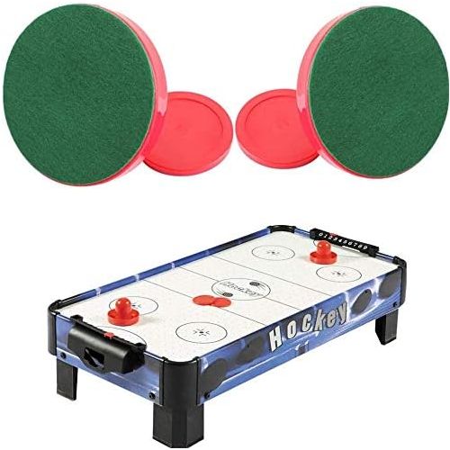  GIYOMI Light Weight Air Hockey Red Replacement Pucks & Slider Pusher Goalies for Game Tables, Accessories,Equipment (2 Striker, 4 Puck Pack)