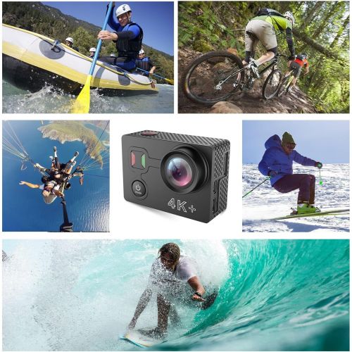  GJT GA Basic Action Camera 4K 16MP Ultra HD High Cost-effective 100ft Underwater Waterproof Cam Sports Camcorder Sony Sensor 170°Wide- angle Lens with 1 Battery and Mounting Access